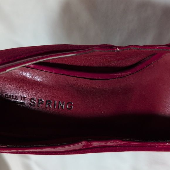 Call It Spring Red Satin Pumps - Picture 6 of 10